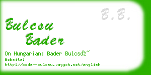 bulcsu bader business card